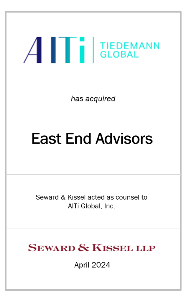 Seward & Kissel Represents AlTi Global, Inc. in connection with its ...